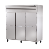 Stainless steel True Refrigeration STR3F-3S Freezer Reach-in on wheels for commercial use
