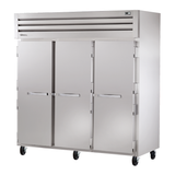Stainless steel True Refrigeration STR3R-3S SPEC SERIES® three-door commercial refrigerator