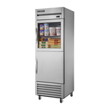 Stainless steel True Refrigeration T-23-1-G-1-HC~FGD01 refrigerator with glass and solid doors