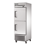 Stainless steel True Refrigeration T-23F-2-HC Freezer with two doors on wheels