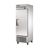 Stainless steel True Refrigeration T-23F-HC Freezer Reach-in with single door on wheels