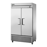 Stainless steel True Refrigeration T-43F-HC double-door freezer with bottom-mounted cooling