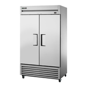 Stainless steel True Refrigeration T-43F-HC double-door freezer with bottom-mounted cooling