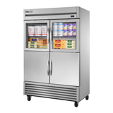 Stainless steel True Refrigeration T-49-2-G-2-HC~FGD01 two-section commercial refrigerator