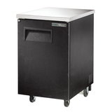 Black True Refrigeration TBB-1-HC Back Bar Cooler on wheels for commercial use