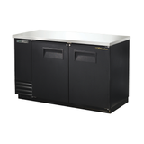 Black True Refrigeration TBB-2-HC Back Bar Cooler with stainless steel top and two doors