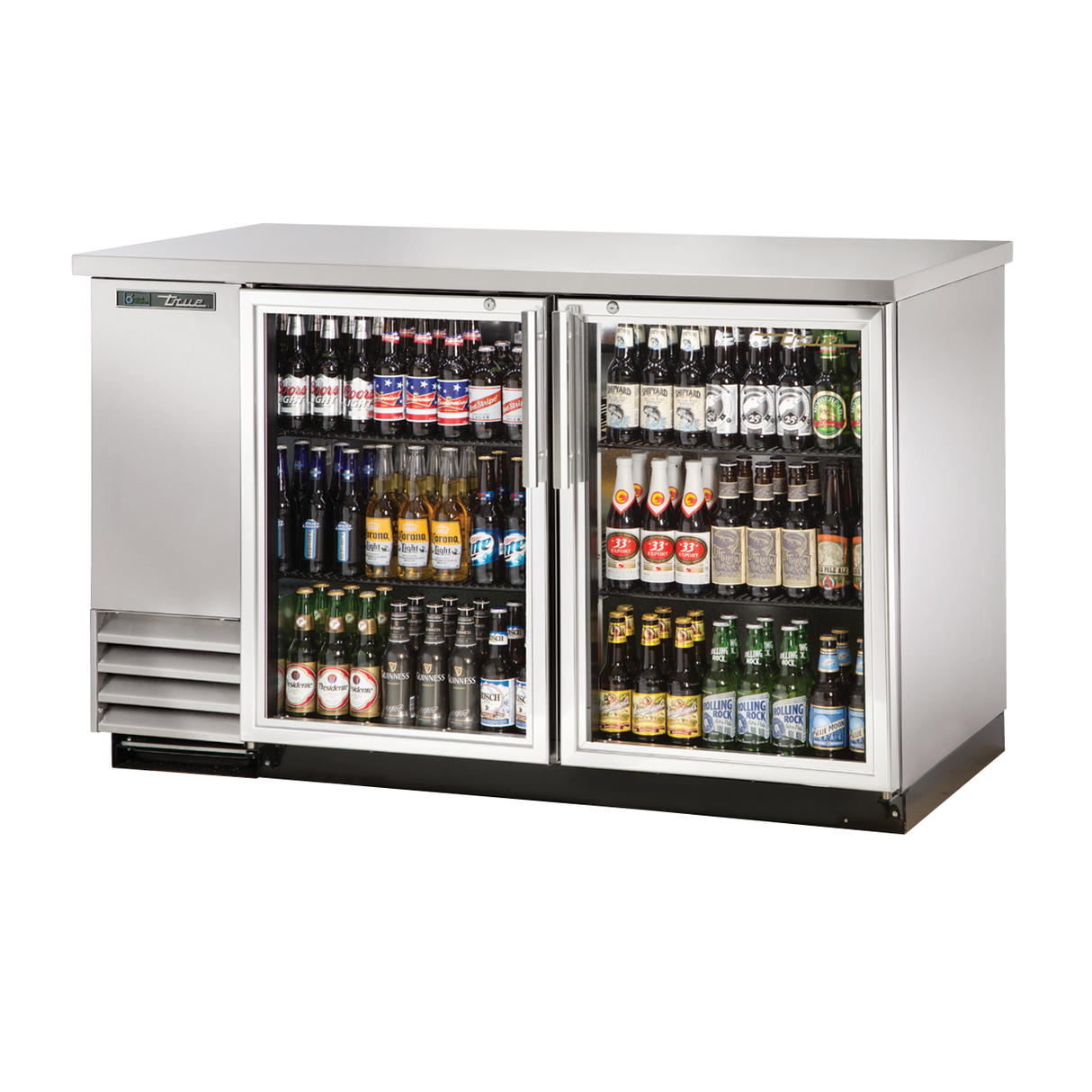 True Refrigeration TBB-2G-S-HC-LD Back Bar Cooler Two-section 58-7/8"W