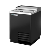 Black True Refrigeration TD-24-7-HC Bottle Cooler with Stainless Steel Lid for Bottles