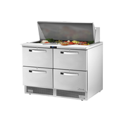 Stainless steel refrigerated prep table with four drawers for True Refrigeration Sandwich Salad Unit