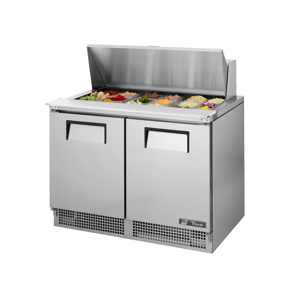 True Refrigeration TFP-48-18M Sandwich/Salad Unit Two-section Rear Mounted Self-contained Refrigeration