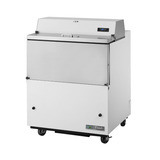 Stainless Steel Mobile Milk Cooler on Wheels with Hinged Lid for True Refrigeration TMC-34-SS-HC