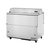 Stainless steel mobile milk cooler on wheels, True Refrigeration TMC-49-S-DS-SS-HC