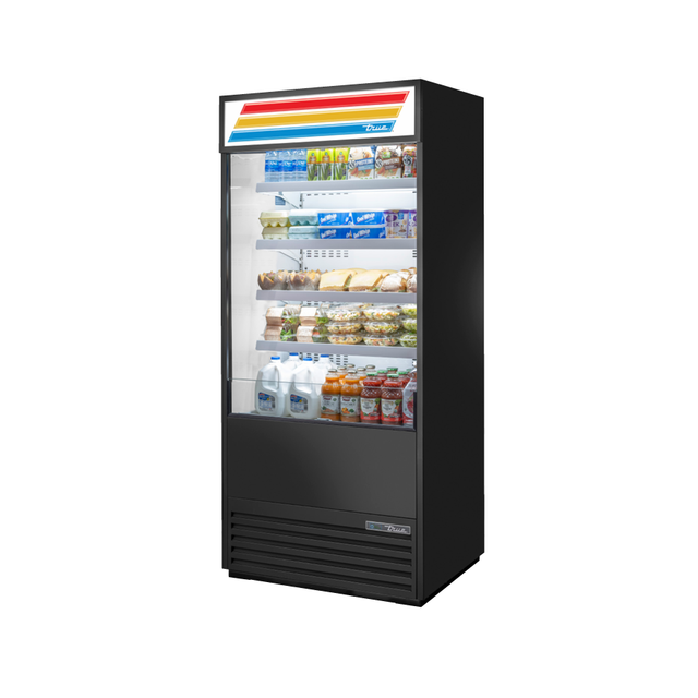 True Refrigeration TOAM-36-HC~TSL01_BL Vertical Air Curtain Merchandiser