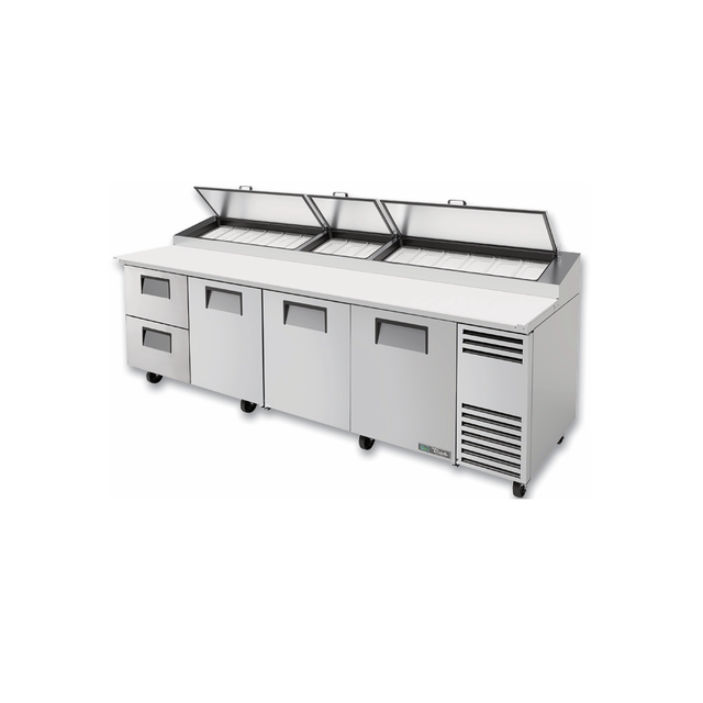 True Refrigeration TPP-AT-119D-2-HC_RH Pizza Prep 33 41°F Pan Rail