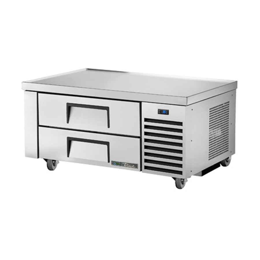 True Refrigeration TRCB-52-HC Refrigerated Chef Base 51-7/8"W One-piece 300 Series 18 Gauge Stainless Steel Top With V Edge