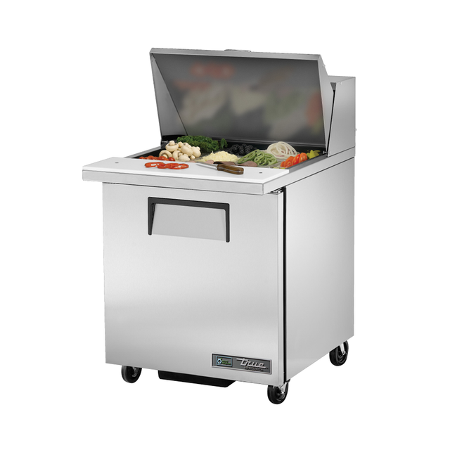 True Refrigeration TSSU-27-12M-B-HC Mega Top Sandwich/Salad Unit (9) 1/6 Size & (3) 1/9 Size (4"D) Poly Pans