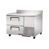 Stainless steel True Refrigeration TWT-44D-2-HC deep work top refrigerator with drawers