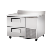 Stainless steel True Refrigeration TWT-44D-2-HC deep work top refrigerator with drawers