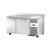 Stainless steel True Refrigeration TWT-60-32-HC~SPEC3 deep work top refrigerator on wheels