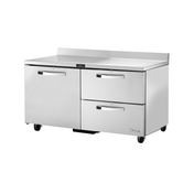 Stainless steel True Refrigeration TWT-60D-2-HC Work Top Refrigerator with drawer storage
