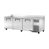 Stainless steel True Refrigeration TWT-93-HC deep work top refrigerator on wheels