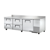 Stainless steel True Refrigeration TWT-93D-4-HC commercial refrigerated prep table