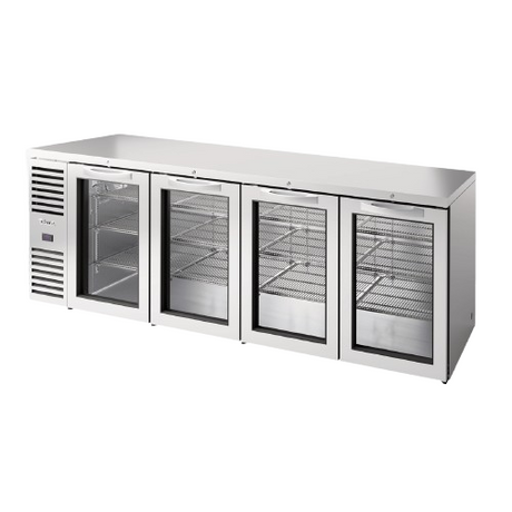 True Refrigeration TBR108-RISZ1-L-S-GGGG-1 Refrigerated Back Bar Cooler Four-section