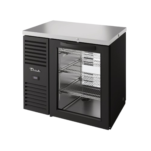 True Refrigeration TBR36-PTSZ1-L-B-G-G-1 Refrigerated Back Bar Cooler Pass-thru