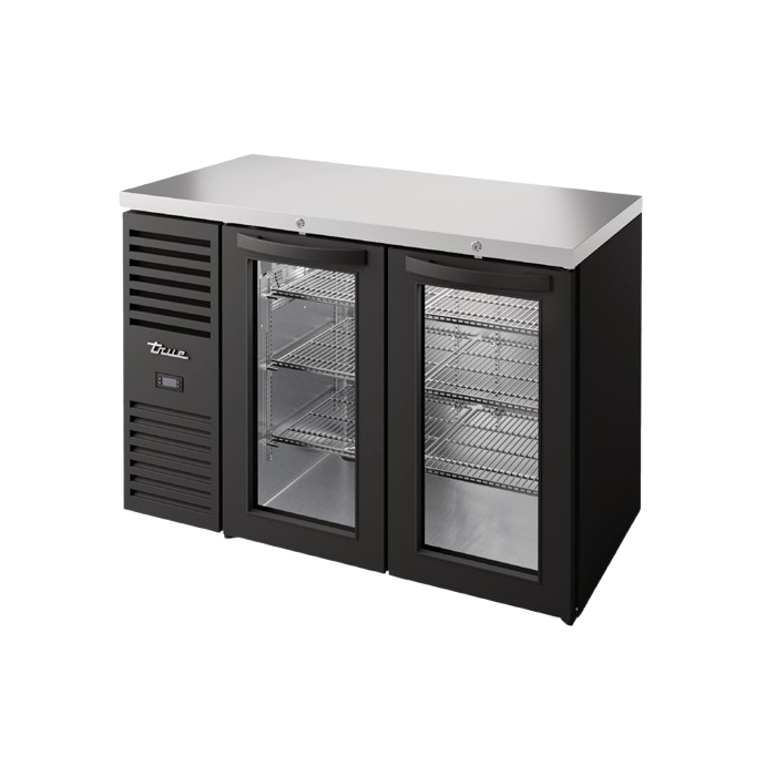 True Refrigeration TBR48-RISZ1-L-B-GG-1 Refrigerated Back Bar Cooler Two-section