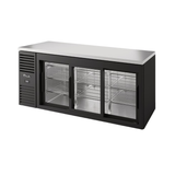 True Refrigeration TBR72-RISZ1-L-B-111-1 Refrigerated Back Bar Cooler Three-section
