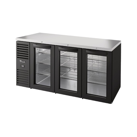 True Refrigeration TBR72-RISZ1-L-B-GGG-1 Refrigerated Back Bar Cooler Three-section