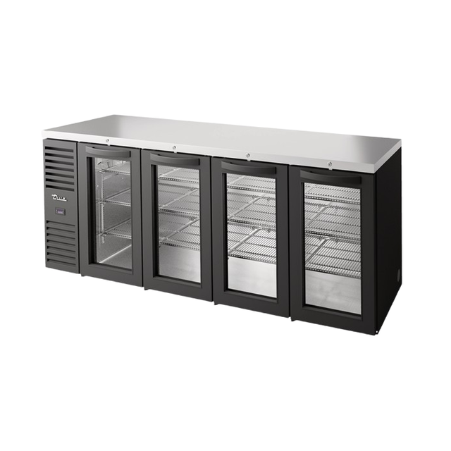 True Refrigeration TBR92-RISZ1-L-B-GGGG-1 Refrigerated Back Bar Cooler Four-section