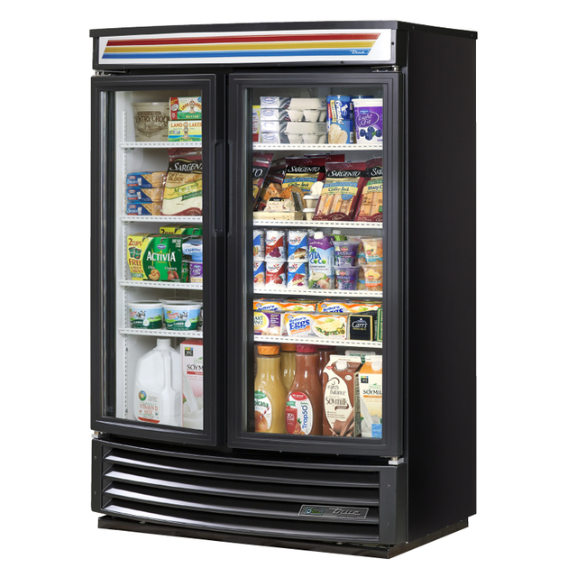 True Refrigeration GDM-35SL-RF-HC-LD Radius Front Merchandiser Two-section