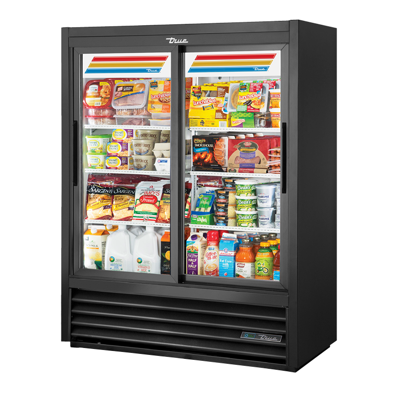 True Refrigeration GDM-41SL-60-HC-LD_WH Convenience Store Cooler Two-section