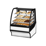 Glass display case with baked goods in True Refrigeration TDM-DC-36-GE Display Merchandiser