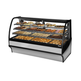 Commercial bakery display case with pastries in True Refrigeration TDM-DC-77-GE GE-S-S