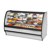 Curved glass refrigerated bakery display case in True Refrigeration TGM-R-77-SC/SC-S-S